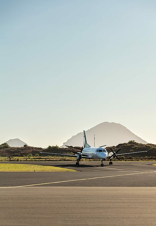 Plane on runway