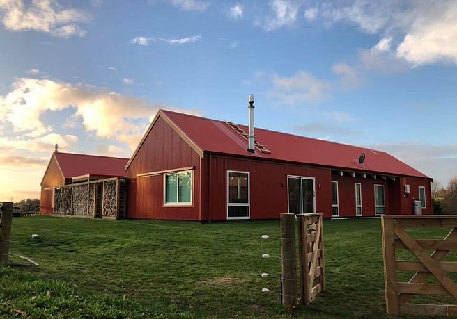 Red barn farmhouse