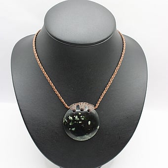 Genuine Hand Carved NZ Greenstone Pounamu Kopae Disc Pendant