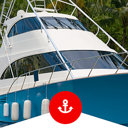Tinting window on a boat