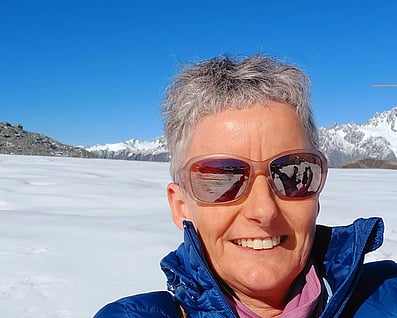 Woman on snow.