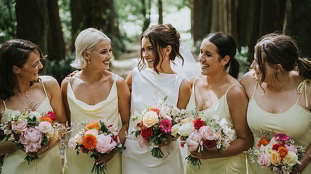 Lush romantic wedding flowers with a little bit of wild by Raglan Florist Wild About Eve