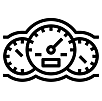 Vehicle instrument-cluster icon