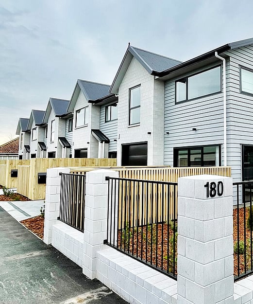 Ardent Building Developments. Hamilton, Waikato. NZ. Image of new apartments.