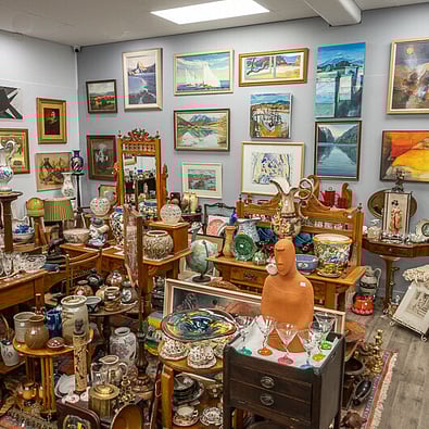 collection of art and vintage photographs at Rotorua Antiques & Collectables