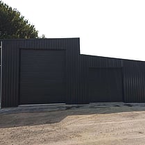 truck shed with outside horse stable boxes