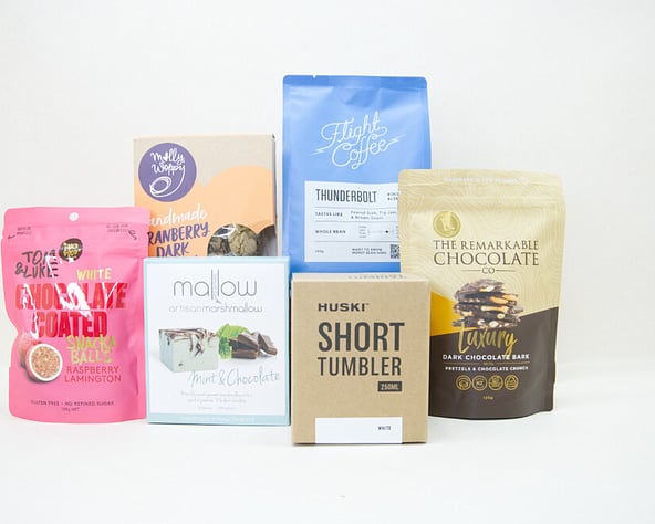 NZ COFFEE BEANS WITH COFFEE CUP AND SWEET TREATS