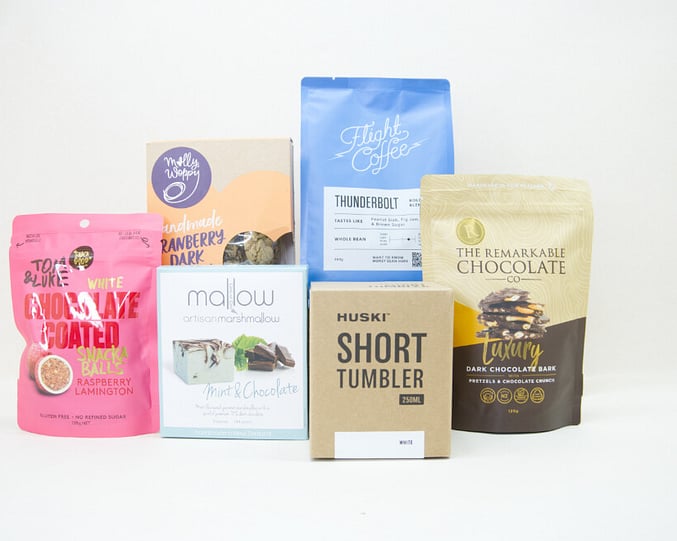 NZ COFFEE BEANS WITH COFFEE CUP AND SWEET TREATS