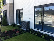 Standard style heatpump cover in garden