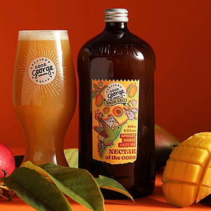 Beer squealer label design for Good George Brewing Nectar of the Gods Apricot Mango HAzy IPA