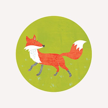 Digital illustration of a fox