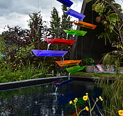 Ben Hoyle Design - ''ADIDIG - All Day I Dream In Gardens".  A colourful floating rill cascades from above in this garden of memories.