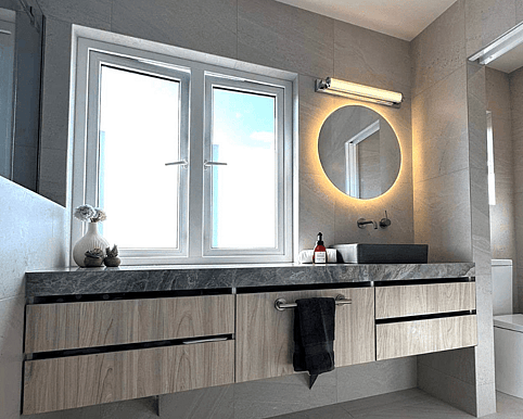 Upgrade your bathroom with a lighted mirror