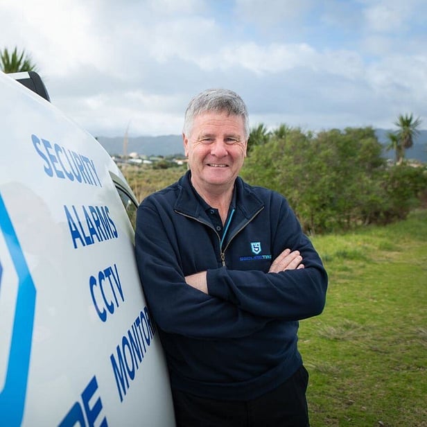 cliff gott owner of secure time by his van