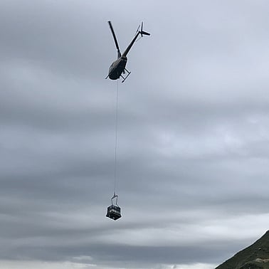 helicopter over forrest