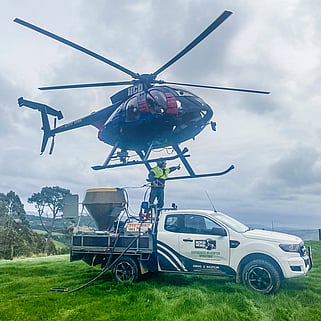 helicopter and ute