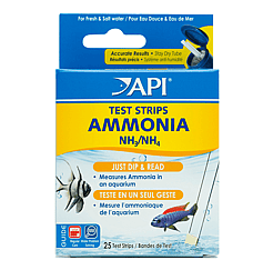 API Ammonia Test Strips for Fresh and Salt Water - 25pk 