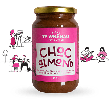Choc Almond Nut Butter made in Hawke's Bay. Community based and locally crafted. | Te Whanau Nut Butter