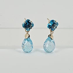Earrings of Blue topaz