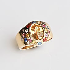 Yellow sapphire ring