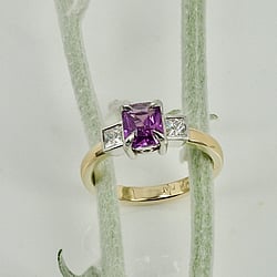 Engagement ring, yellow diamonds
