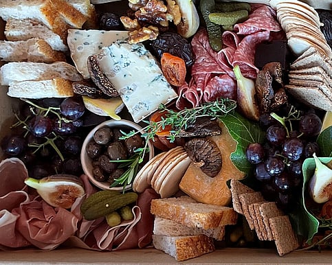 Image of grazing boxes by ROAM Grazing. Curated by Brad of ROAM Marine Parade cafe in Napier, Hawkes Bay. New Zealand.