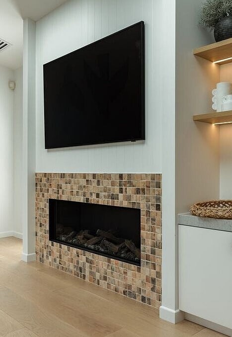 Kitchen, bar, living areas, bathrooms
