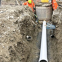 Drainpro drainlayers putting in drainage