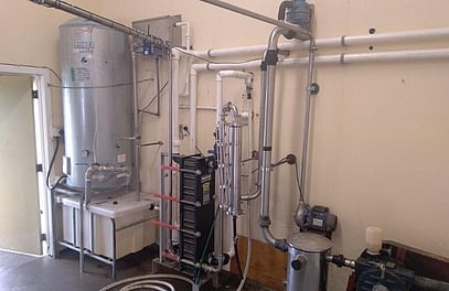 Custom fabricated water filtratration setup system