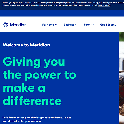 Meridian Website Screenshot