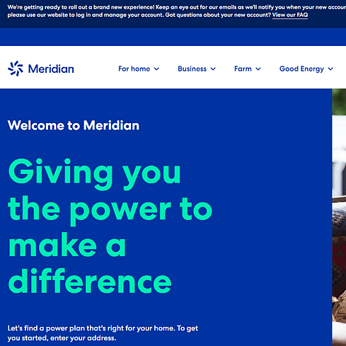 Meridian Website Screenshot