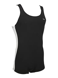 Men's and Boys Unitards Gymnastics in Black with sides in White 