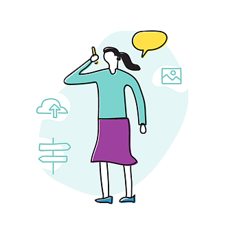 Underwing Health and Safety Software for Kiwi Kids | image of girl on laptop with lots of thoughts and ideas to add