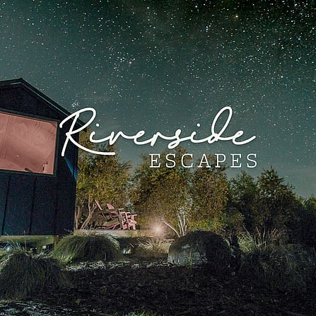 Riverside Escapes Brand & website | Glamping off grid accommodation.  Far North graphic design, brand design, web design