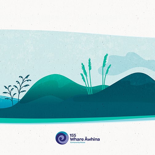 155 Whare Awhina Branding | One Double Five Whangarei | Community Design, Whangarei graphic designer