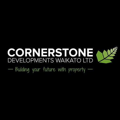 Cornerstone Developments Waikato | Branding, logo, signage and website design by Magic Fingers Graphics 