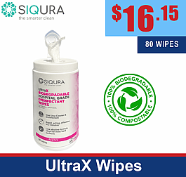 UltraX Biodegradable Disinfectant wipes