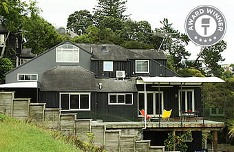 Wall Treats Master Painters &ndash; conversion of cedar-clad Remuera townhouse from stained to painted exterior finish, Auckland