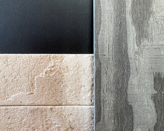 Colorsteel, Accoya and Midlank brick samples