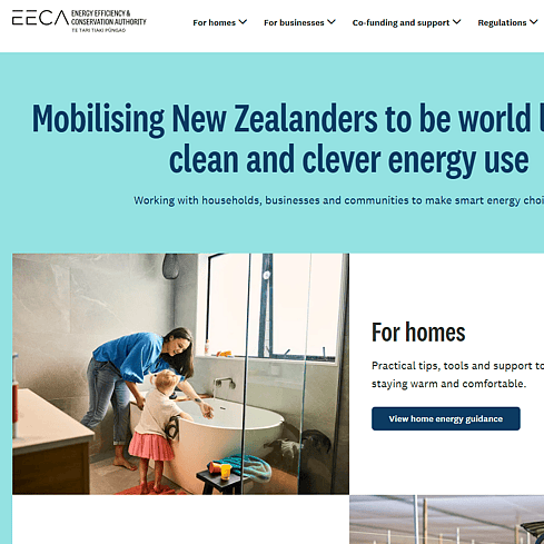 Energy Efficiency & Conservation Authority Website Screenshot