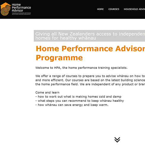  Home Performance Advisor Website Screenshot
