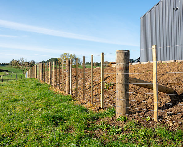 Rural farm fencing done by Habraken Fencing, Auckland and Waikato.