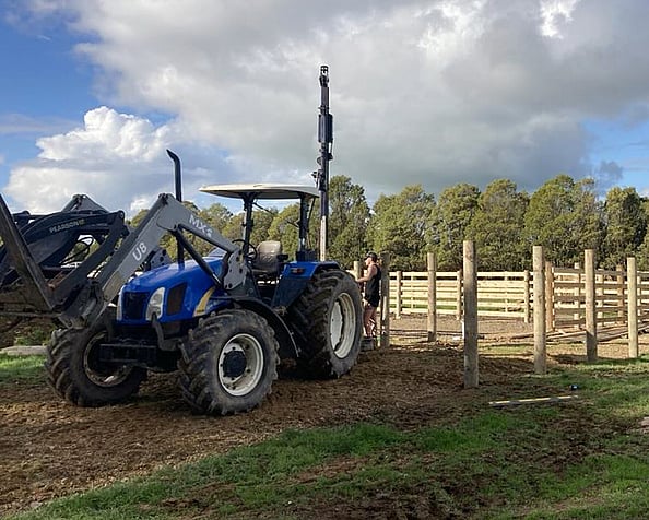 Lifestyle fencing being built by Habraken Fencing Ltd. Auckland and Waikato.