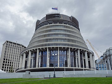 The Beehive NZ Parliament building
