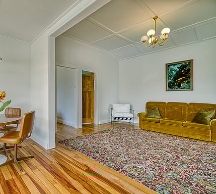 Lounge in the Bach in Mangawhai