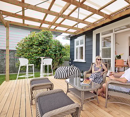 Covered Deck at the Bach in Mangawhai