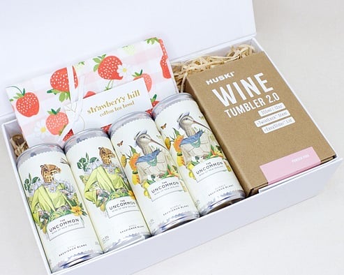 NZ WINE CANS, TUMBLER AND TEATOWEL