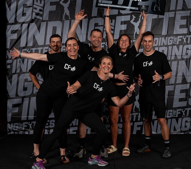 Jacqui Gage-Brown with her CrossFit team &mdash; every strong team has clear roles, clear leadership, and people in the right seats
