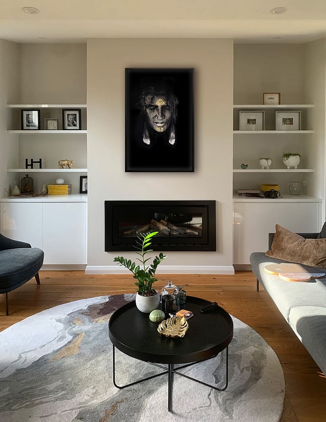 Atua Wāhine limited edition print by Sofia Minson, a Māori wāhine portrait featuring moko kauae, NZ art gift for in-laws