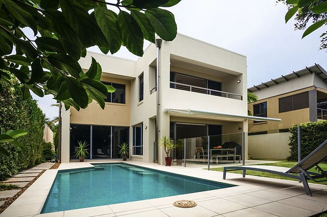 Modern home with pool